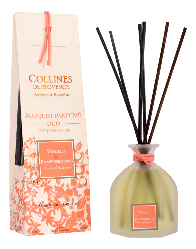 Collines de Provence Аромадиффузор Vanilla-Grapefruit ваниль и грейпфрут Аромадиффузор 100ml