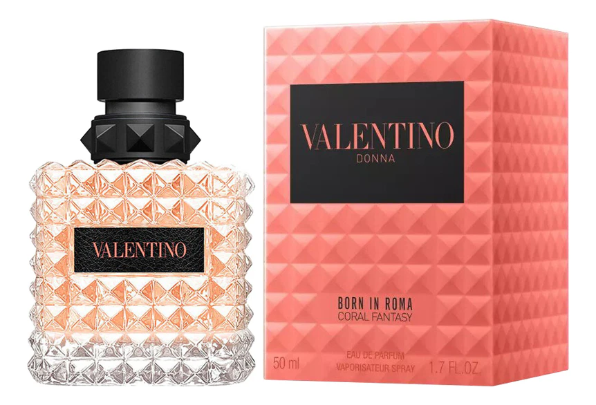 Donna Born In Roma Coral Fantasy Valentino